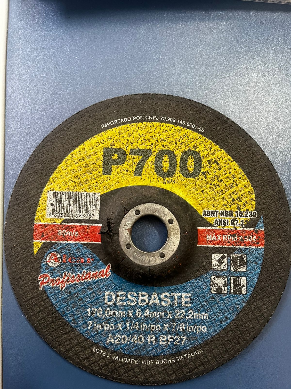 Disco de desbaste 7" (180 x 6,4 mm) para locação