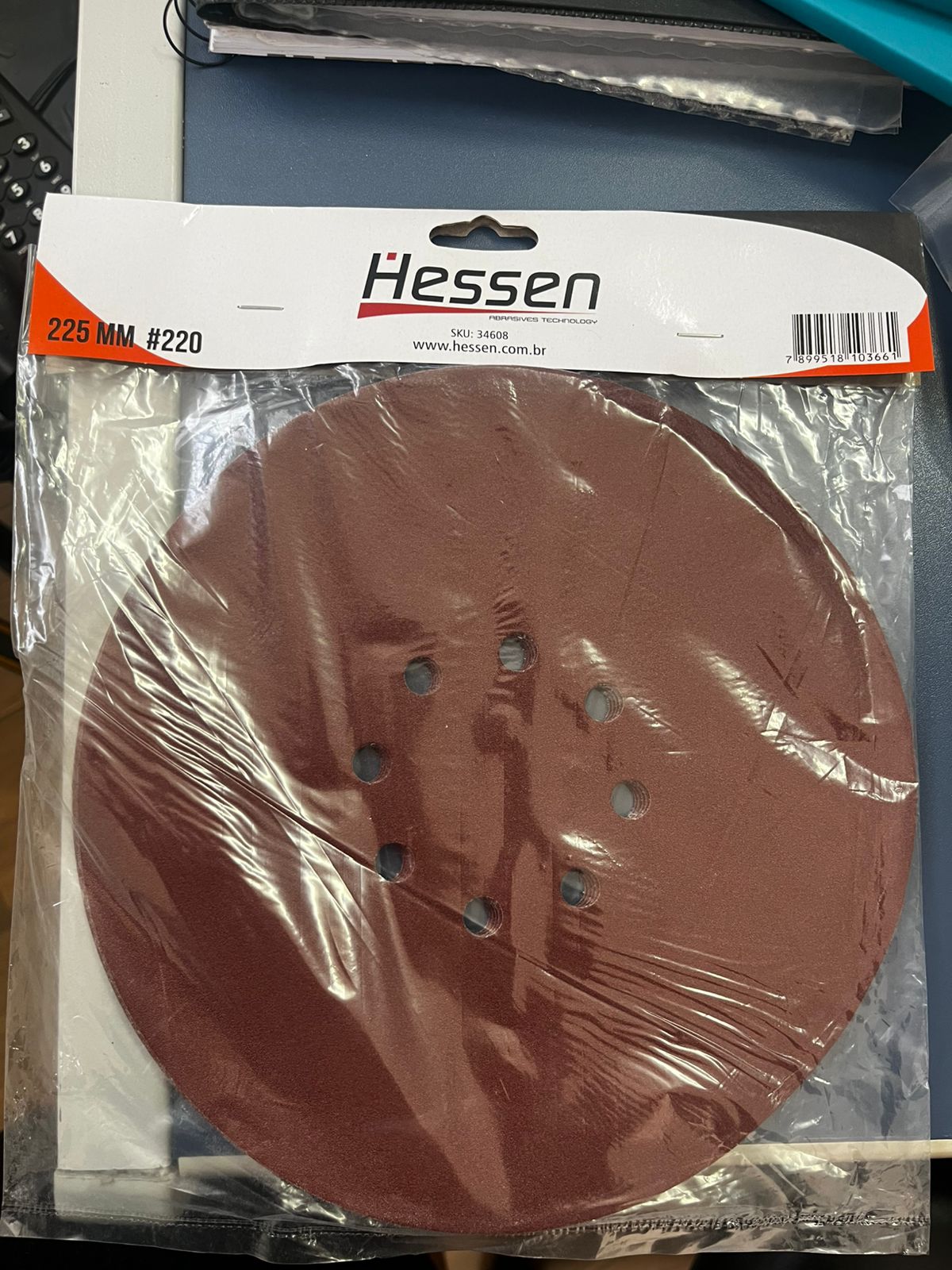 Disco de lixa 225 mm grão 220 para locação